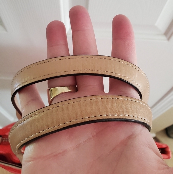 Coach Womens F23283 Orange Tan Canvas Zebra Print Leather Trim Tote Handbag - Picture 10 of 16